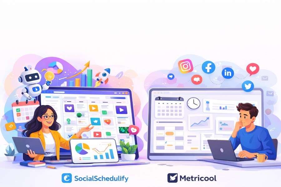 SocialSchedulify vs Metricool Comparison