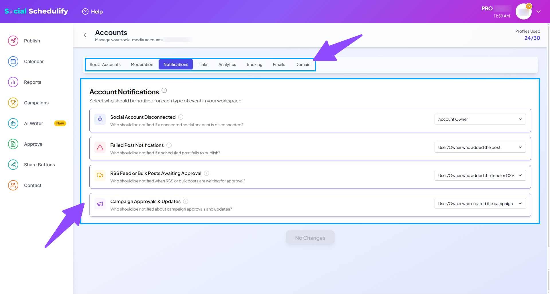 Account Notifications